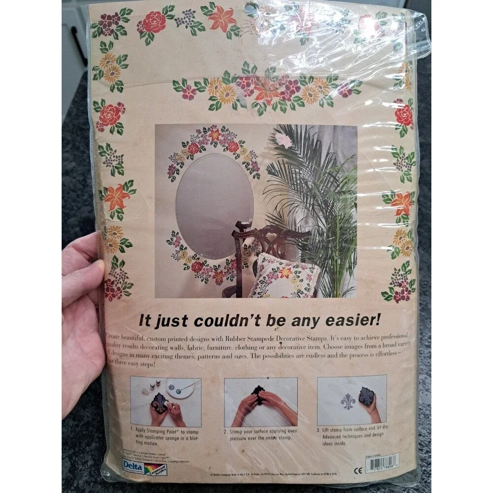 Vintage Rubber Stampede Decorative Stamping Kit Spring Garden Floral NOS